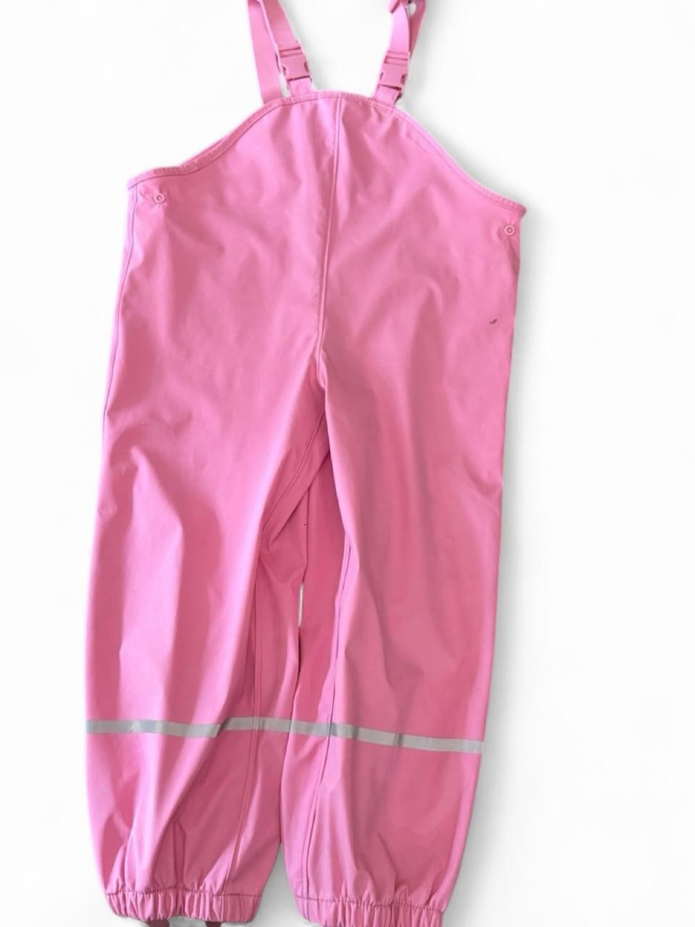 Pink Waterproof Reflective Kids Rain Overalls